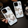 Чехол для телефона Feather Luster для Samsung A53 A14 A33 A12 A32 S24 S23 Plus S20 S21 FE для iPhone 17 15 16 13 Pro 17 16 Pro Max Чехол для телефона с бабочкой и бантом