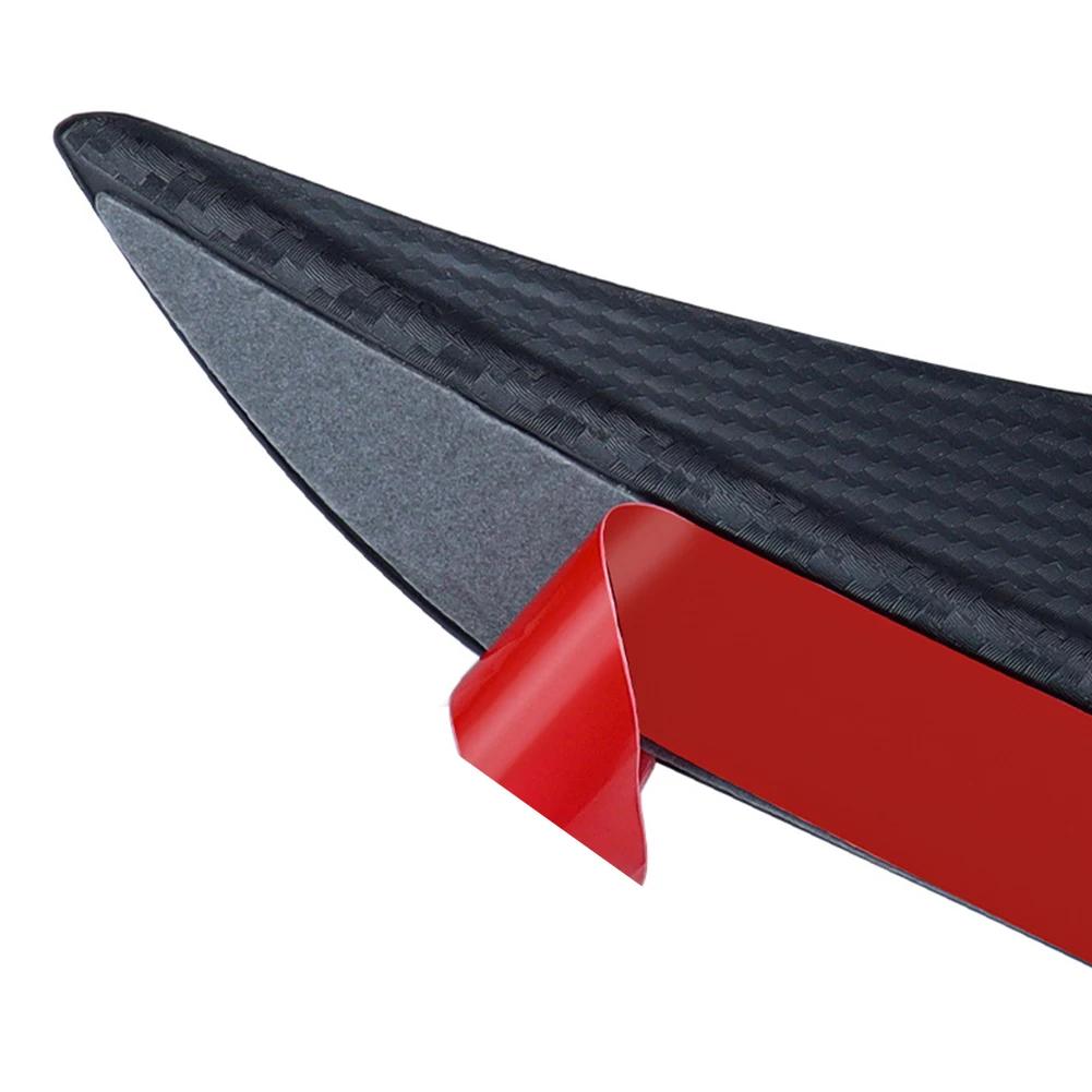 4Pcs/set PVC Front Rear Bumper Spoiler Car Front Bumper Lips Fins Styling Splitter Auto Modification Parts Decorative Stickers