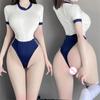Новый сексуальный школьный купальник в стиле аниме, униформа для косплея, комбинезон с открытой промежностью, эротическое нижнее белье, боди, комплект нижнего белья, хит продаж