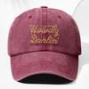pc Unisex Howdy Embroidered Washed Vintage Baseball Cap Fashionable Outdoor Hat for Men and Women Adjustable Trucker Hat Suit