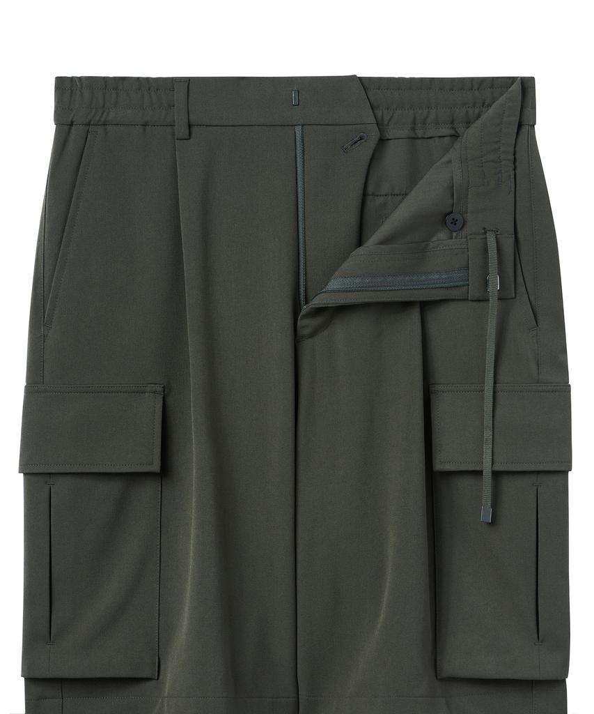 MUSINSA STANDARD Wide Banding Cargo Half Slacks [Dusty Khaki]