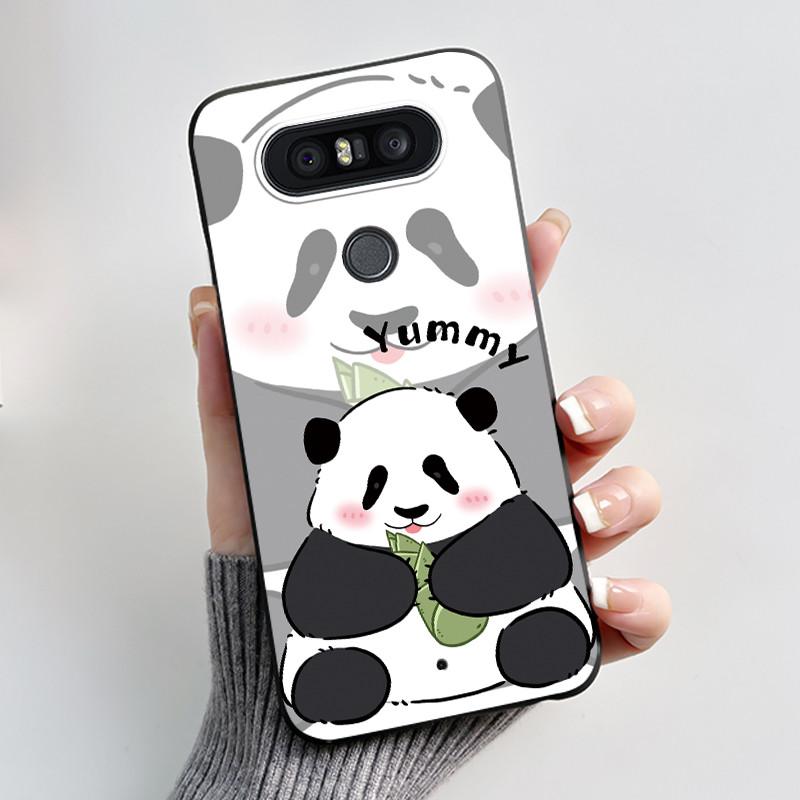 Милый Чехол Для LG Q8 Funda Модный Capa Coque Печатный Корпус Защитная Крышка Мягкий Силикон Мультяшный Черный Корпус