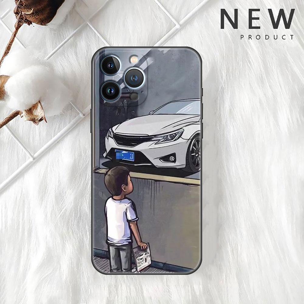 Чехол Boy See Sports Car Jdm Drift Funda для Apple iPhone 14 11 13 12 Pro 7 XR X XS Max 8 Plus 6 6S 14Pro, черный мягкий чехол для телефона