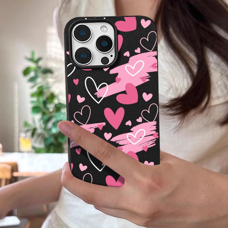 Чехол с принтом вишни для iPhone 17 18 Pro Max iPhone 16 15 14 13 Pro Max 17E Мягкая силиконовая крышка для телефона с кожаной текстурой