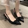 Women Sandals Designer Bow High Heels Shoes Fashion Pumps Summer New Trend Dress Party Slingback Slippers Women Slides
