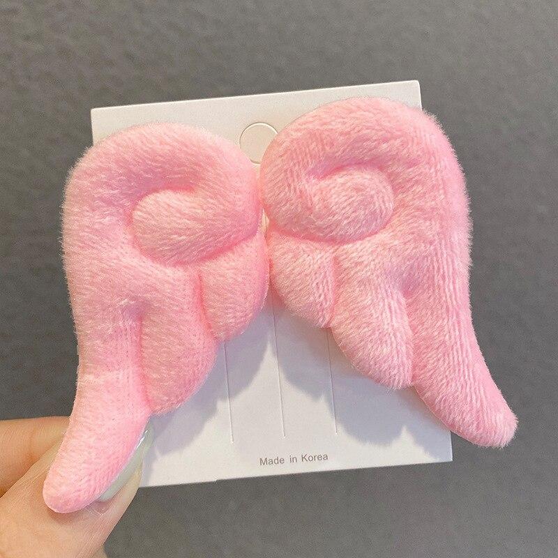 Супер милые плюшевые заколки с крыльями ангела, детские заколки для волос для девочек, аксессуары, заколки, заколка для волос, головной убор, заколка для волос, украшения