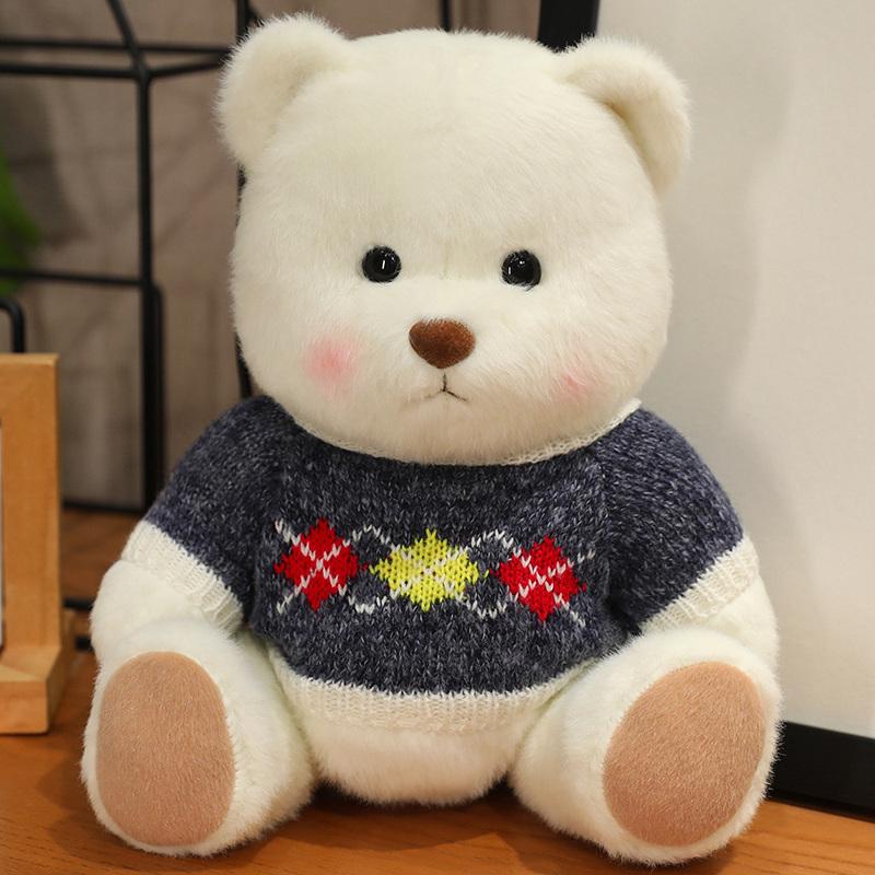 New 23cm Stuffed Plush Sweater Joint Bear Animals Soft Dolls Baby Funny Pet Girls Boys Birthday Gifts Decor