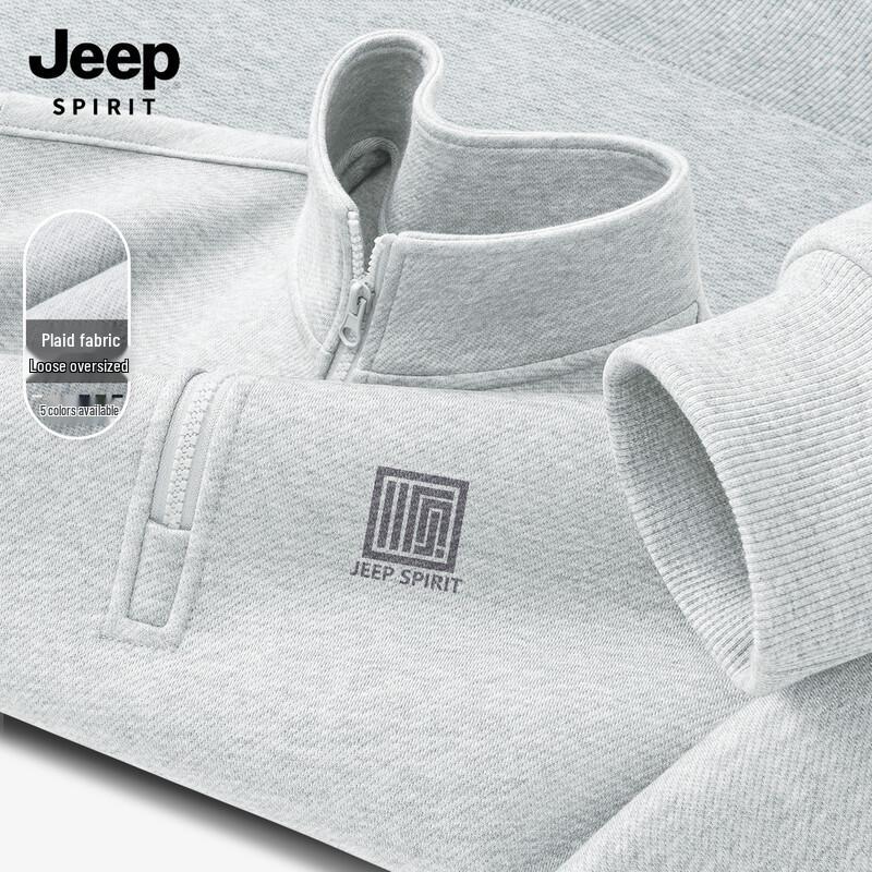 Мужская толстовка JEEP SPIRIT с полумолнией, американский тренд