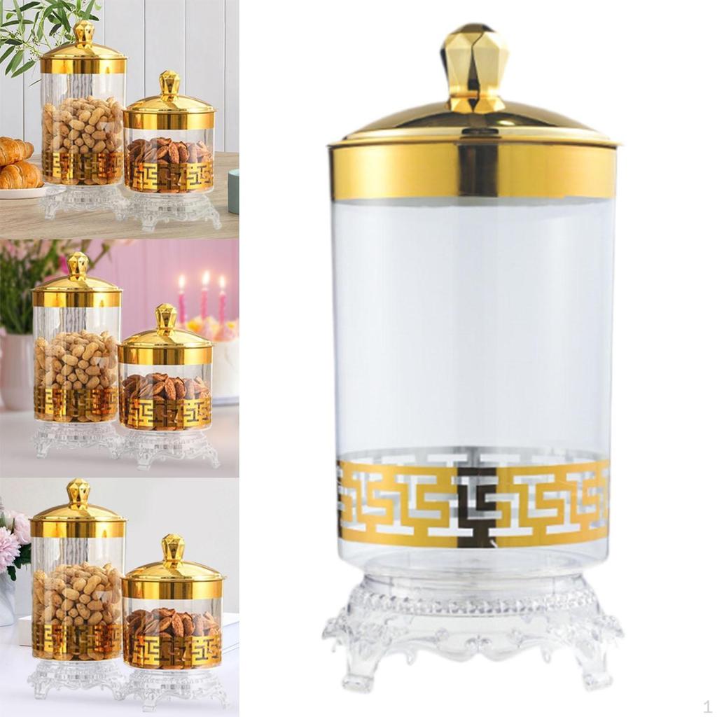 Банка для конфет с крышкой, контейнер для шведского стола, бутылка для сухих продуктов, кухонное хранение, сервировка стола для вечеринок