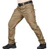 Мужские тактические тренировочные брюки из смеси хлопка и льна с несколькими карманами, городские брюки-карго, облегающие беговые брюки для тренировок, рыбалки на открытом воздухе