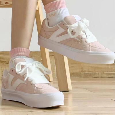 Универсальные маленькие белые туфли на толстой подошве, женские новые ретро кожаные, увеличивающие рост, спортивные и повседневные кеды для скейтборда, легкие