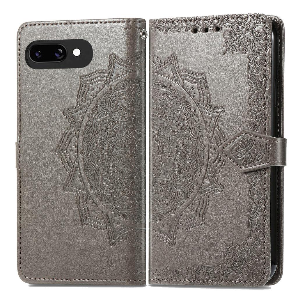 For Google Pixel 9a Wallet Case Mandala Flower Leather Phone Cover Stand
