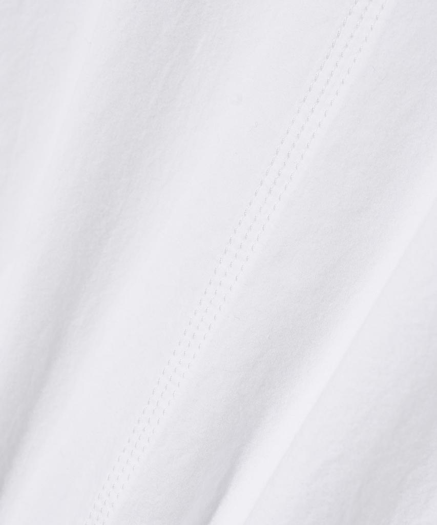 DIAMOND LAYLA [Cool Cotton] 3-Stitch Open Collar Cotton 1/2 Shirt S135 White