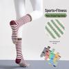 Korean & Japanese Style Striped Non-Slip Mid-Calf & Over-the-Knee Colorful Preppy Sports Socks for Women