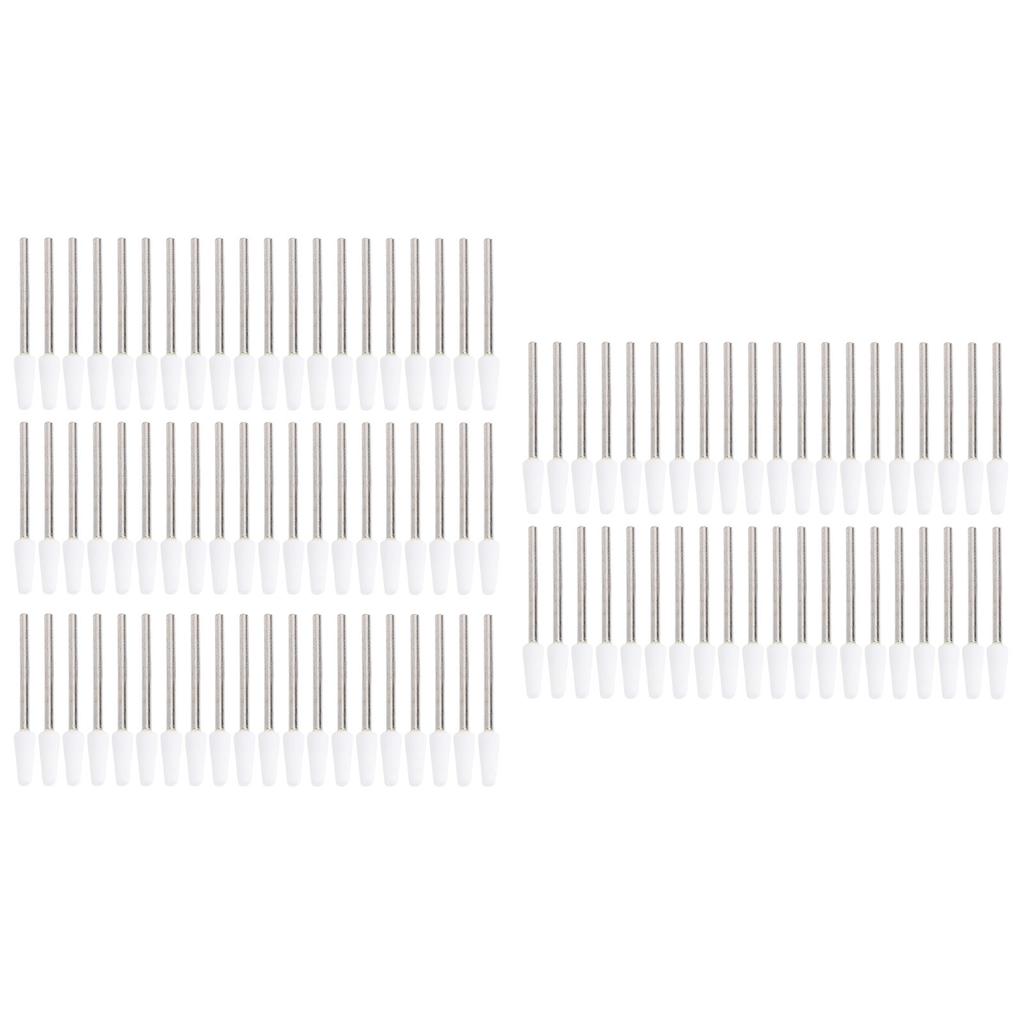 100 Pcs Tapered Barrel Nail Drill Bit Quartz Tungsten Steel Professional Cuticle Clean Drill Bit