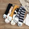 Women Socks Plush Coral Velvet Autumn Winter Cat Paw Lovely Thicken Warm Floor Socks