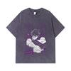 275 GSM Washed T-shirts 100% Cotton Solo Leveling V7 Print Unisex Heavy Cotton T Shirt