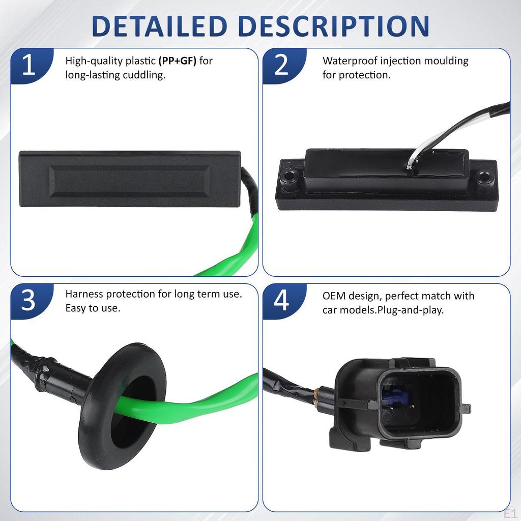 Trunk Lid Lock Handle Button 81260-g6000 Easy To Install Car Accessory Premium Assembly Tailgate