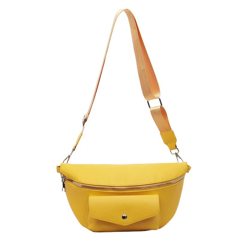 Trendy Women's Chest Bag Large Capacity Leisure Sports Crossbody Shoulder Bag Women's Breast Bag Urban Simple Style