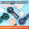 New USB Handheld Fan Mini Portable Rechargeable Foldable Digital Display for Car Outdoor RV Hotel Use Office Student Gift