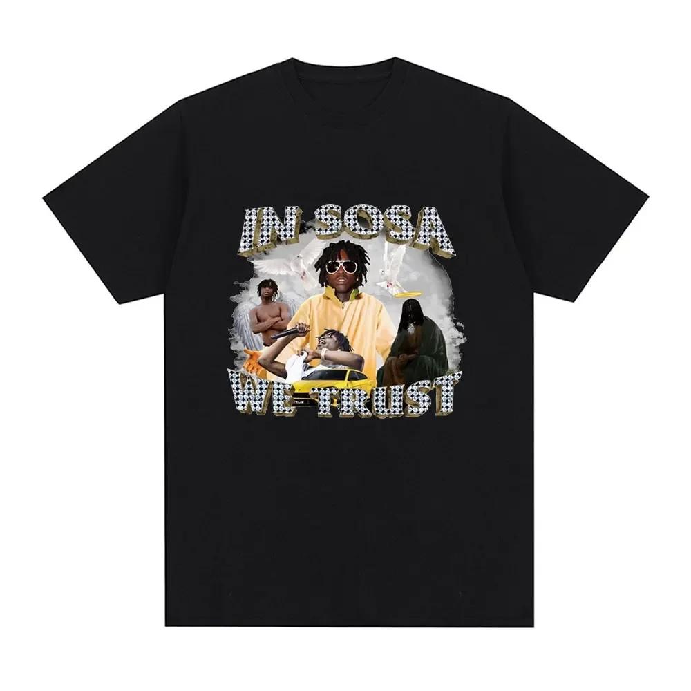 Футболка с принтом рэпера Chief Keef в президенты Унисекс Модная Повседневная с коротким рукавом Эстетичная Винтажная Оверсайз Футболки Уличная мода
