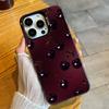 RED Pink C-Cherry Parinting Phone Case For iPhone 16 17 15 14 12 13 Pro Max Black Candy Matte Shockproof Cover