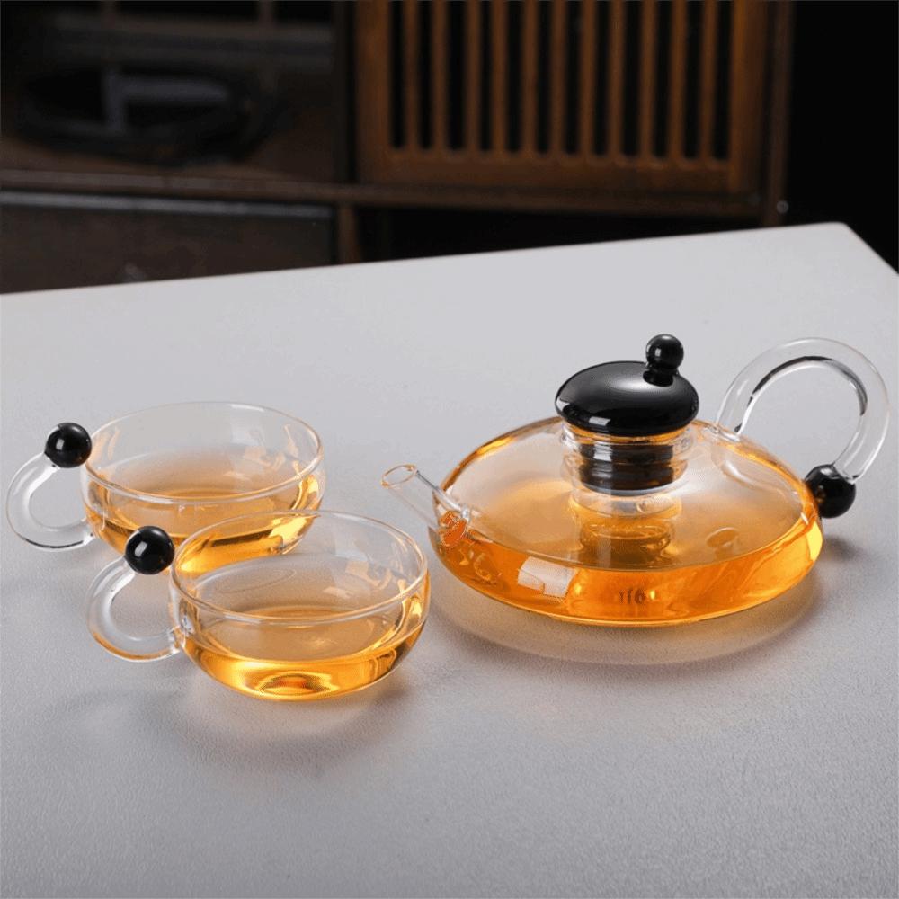 Nordic Style Deflated Tea Pot Heat Resistant Tea Brewing Pot Household Flower Tea Kettle Fruit Tea