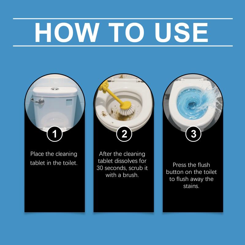 Toilet Bowl Cleaner Tablets Stain and Odor Removal Ultimate Daily Bathroom Cleaning Tablets