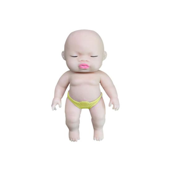 Simulation Human Baby Doll Squeeze Toy Flexible Tensile Rebound Cute Baby Doll Soft TPR Pinch Toy Anti-stress Vent Toys Cartoon Doll Squishes
