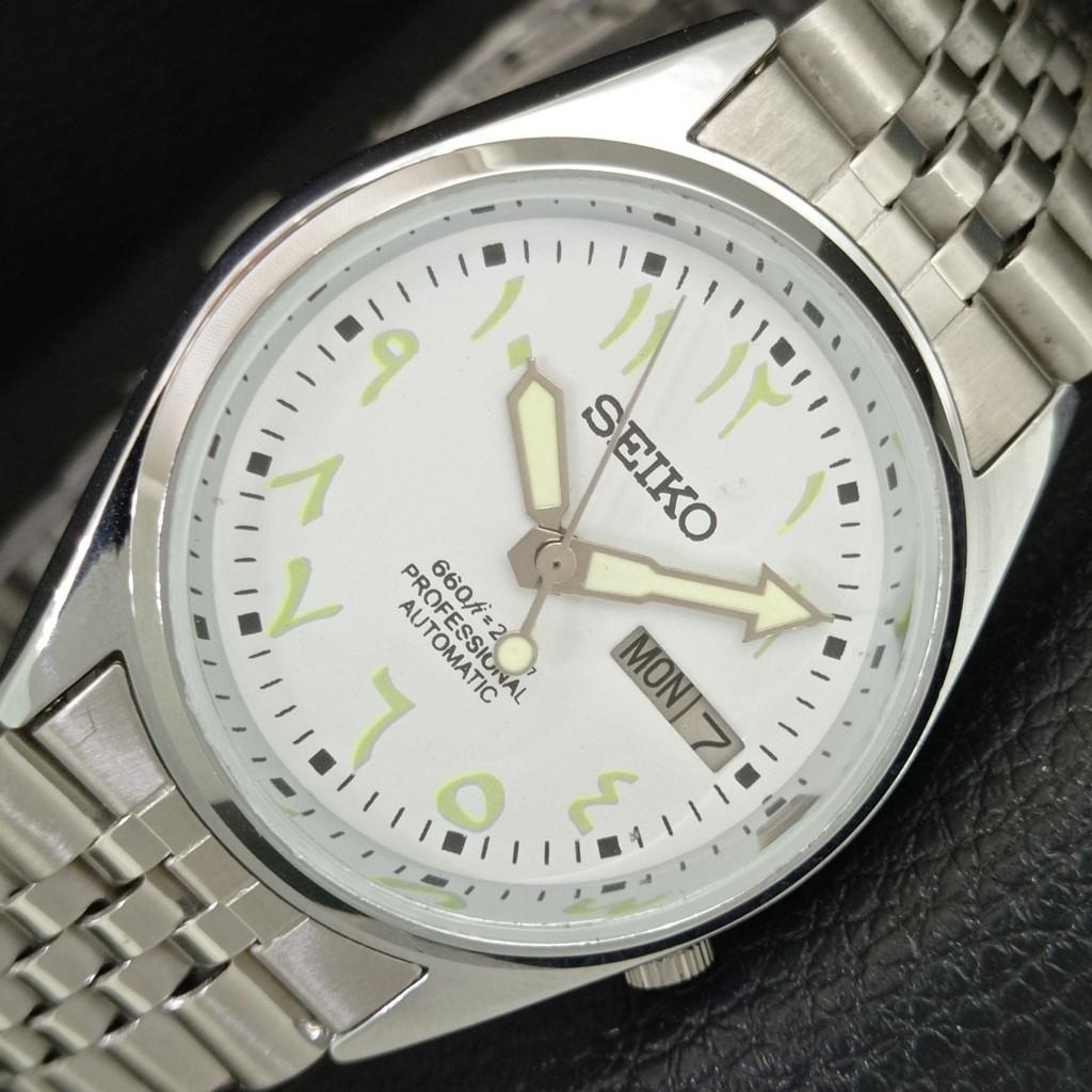 ВИНТАЖНЫЕ ОТРЕМОНТИРОВАННЫЕ МУЖСКИЕ АВТОМАТИЧЕСКИЕ ЧАСЫ SEIKO 7009A ЯПОНИЯ БЕЛЫЙ ЦИФЕРБЛАТ a445969-1