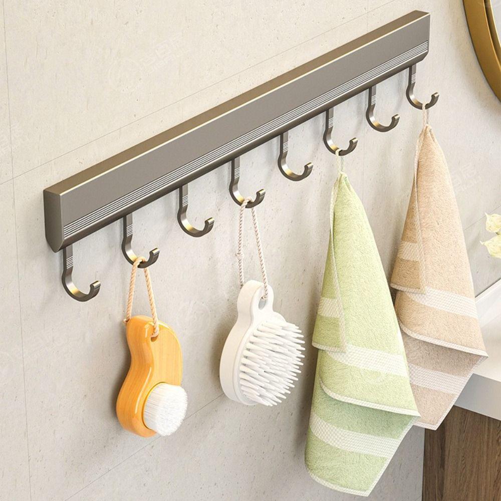 Wall Mounted Kitchen Storage Rack Aluminum Alloy Coat Hangers Quality Towel Hanger Kitchen