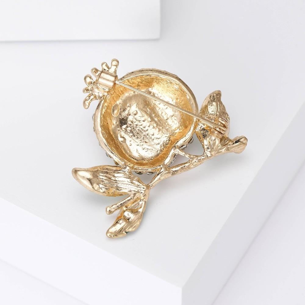 Rhinestone Decoration Enamel Fruit Brooch Elegant Brooches Jewelry Fruit Lapel Pin Wedding
