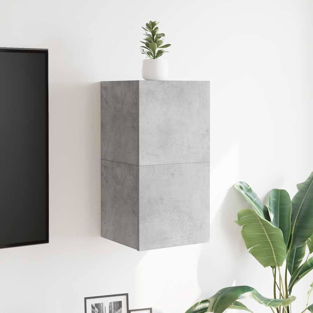 TV Wall Cabinets 2 pcs Concrete Grey 30.5 x 30 x 30 cm