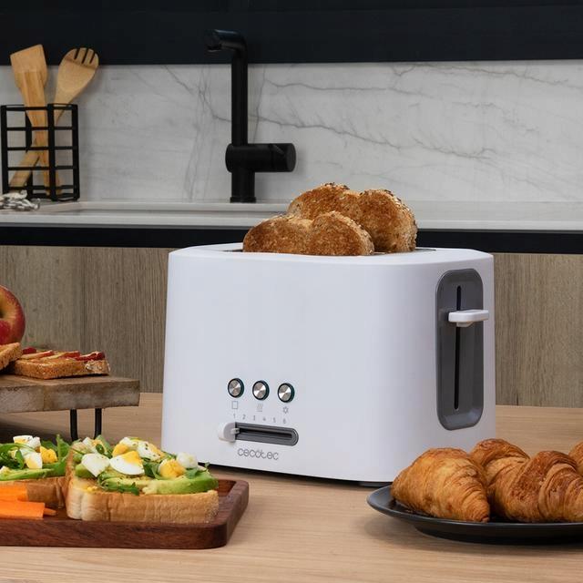 Cecotec Toast&Taste 9000 Double White Electric Toaster for Kitchen