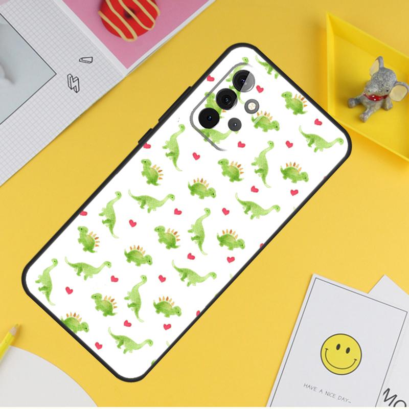 Чехол с рисунком динозавра для Samsung Galaxy A36 A16 A56 A06 A54 A34 A14 A13 A53 A12 A22 A32 A52 A35 A17 A15 A55