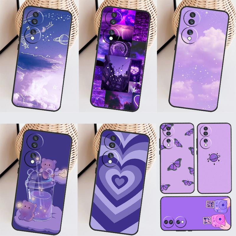Фиолетовый эстетичный чехол для Honor X8 X9 X7 X6 a 8X 9X X9a Чехол для Honor Magic 5 Pro 10 50 70 90 Lite Coque