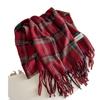 New Atmosphere Scarf Women's Winter Warm Soft Imitation Cashmere Plaid Shawl College Style Scarf