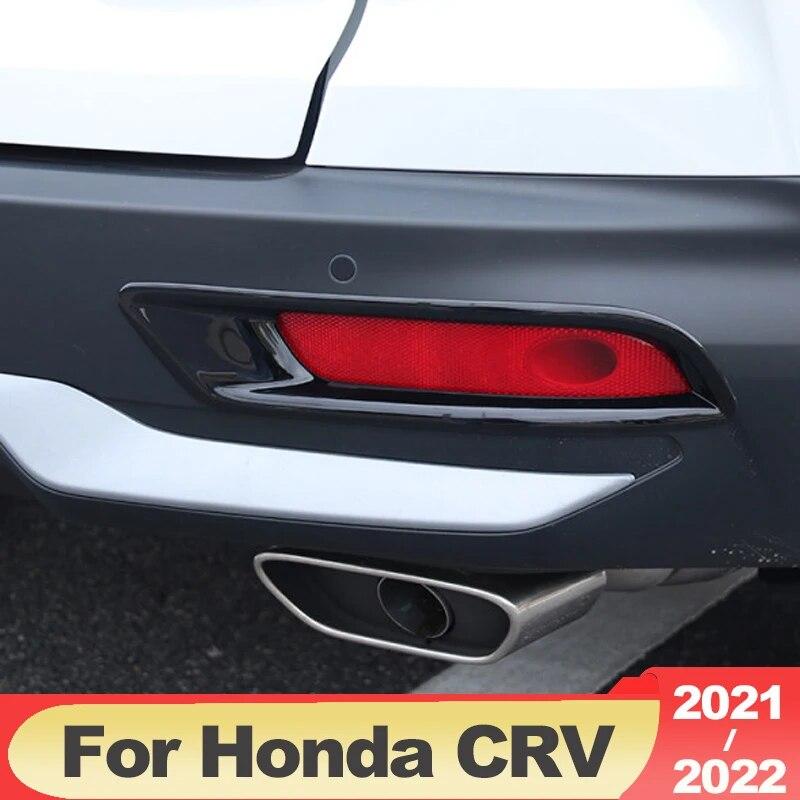 Для Honda CRV CR-V 2022 5th ABS углеродное волокно задняя противотуманная фара крышка лампы накладка бампер отражатель декоративная рамка аксессуары
