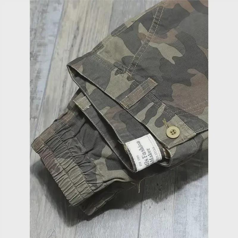 Модный мужской камуфляжный комбинезон Nine-Point - весна/лето 2023 г. в корейском стиле