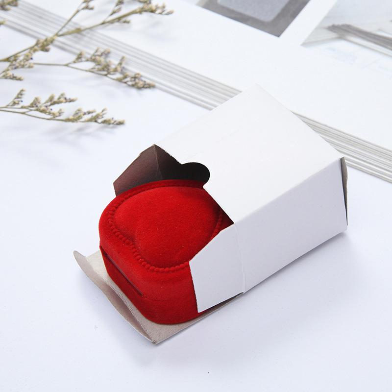 1 шт. Свадебный дисплей, элегантный органайзер для колец в форме сердца, удобная упаковка для ювелирных изделий, бархатный держатель для сережек