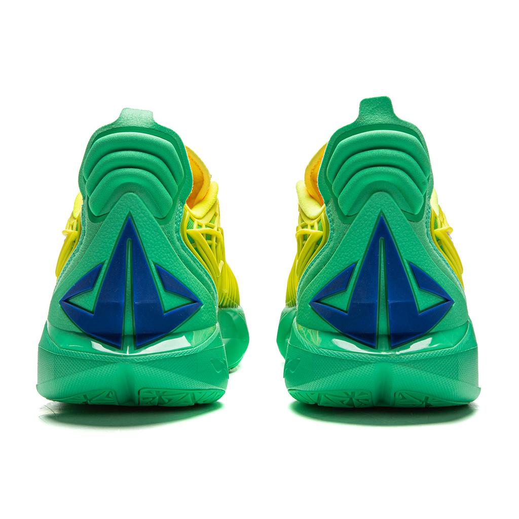 Li Ning JB3 Покрытие Защита от заваливания Низкие Баскетбольные кроссовки Мужские Желто-зеленые ABAU107-31