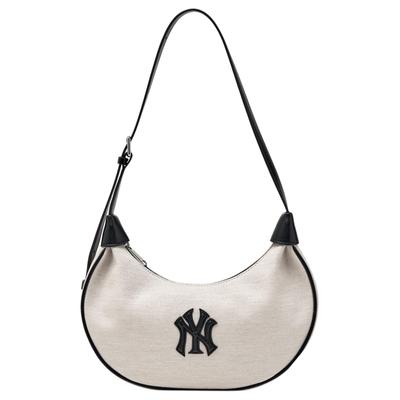 Сумка через плечо New York Yankees Винтажная атмосфера Тисненый патч Унисекс Белый 3ABQB016N-50IVS