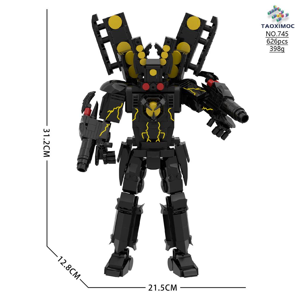 MOC Игрушки из кубиков Модель Совместимый Робот с Туалетом Скибиди Абстрактные Строительные Блоки Монитор Телевизор Динамик