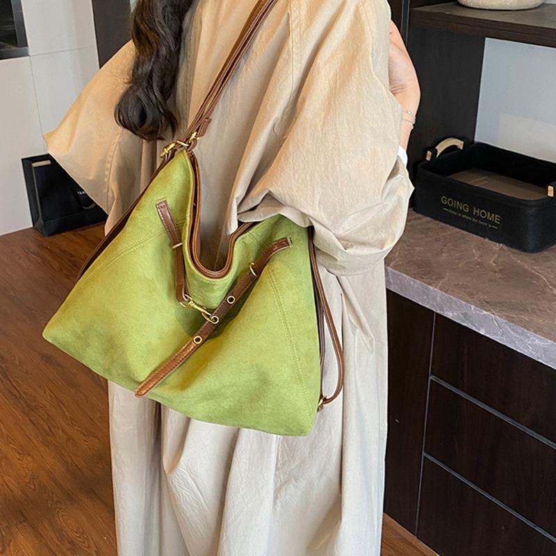 Yogodlns Ленивый стиль Ретро Одноплечевая Сумка под Мышку Минималистичная Сумка-тоут Большая Вместимость Сумка для Поездок Сумки через Плечо