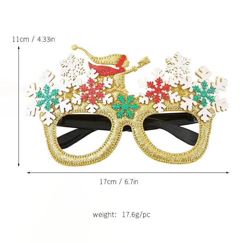 Cartoon Christmas Glasses - Festive Dress-Up Props for Kids & Adults