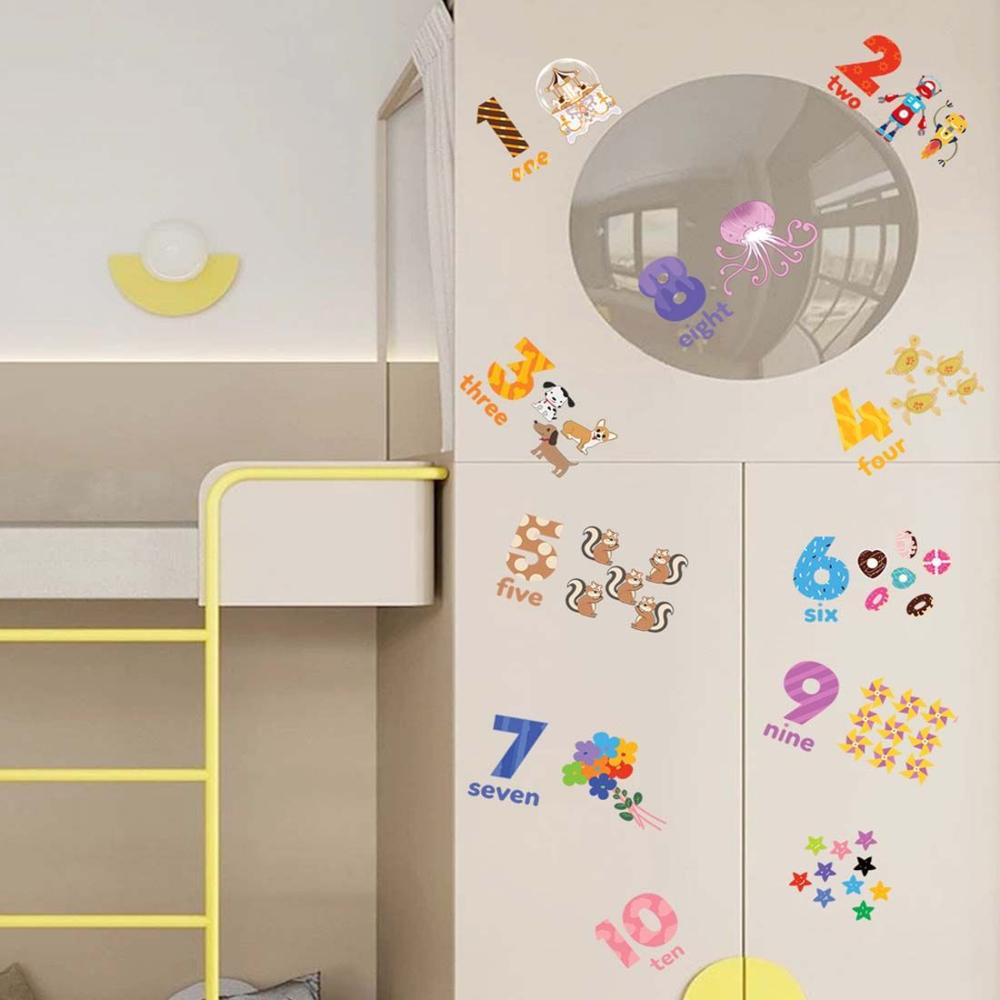 Раннее образование DIY для детской комнаты джунгли фрукты мультфильм животное настенная наклейка номер настенная наклейка