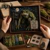 Stress Relief Handmade Hobbies 3D DIY Fabric Poke Art Kit, Creative Craft Set, Fantasy Forest Projects Animals Pressing Kit for Adults Beginners,
