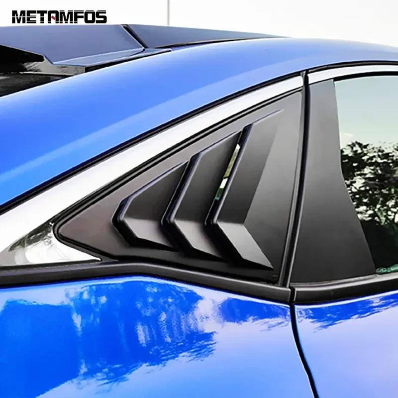 Rear Window Side Vent Louver Shutter Cover Trim For Honda Civic 11th Integra Sedan 2024 2025 Carbon Fiber Accessories