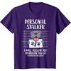 Personal Stalker Pitbull Funny Pittie Dog Lover Owner Gift T-Shirt Pet Print Short Sleeve for Daily Travel Outdoor Clothing