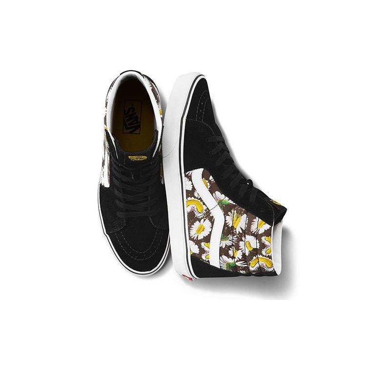 Vans Sk8 Canvas Variant Кеды высокие для скейтборда с принтом «Маргаритка» Унисекс Кеды для скейтборда Черные VN0A32QG9FV